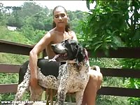Girl got banged by a dog on a zoo xxx