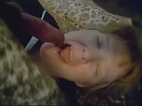 Blonde sucks her pet's pink dick beastiality taboo