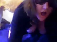 Furry pet porn dog licking lady's nipples