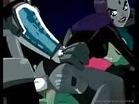 Anime heroes on lesbian sex
