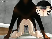 Dog banging a cute student's pussy beastiality hentai