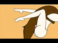 Brown dog banging a pussy cartoon beastiality