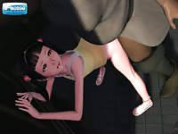 Cute anime babe got fucked from behind