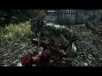 Alien's hard cock got sucked in the woods hentai porn