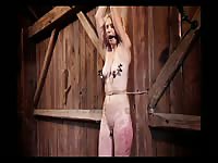 Petite chick got tied up in ropes