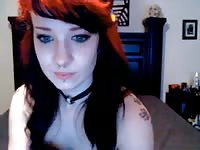 Cute redhead masturbation on cam
