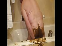 Man shits himself while riding a dildo