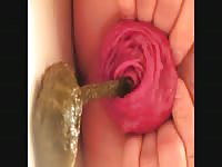 Huge ass dumping loads of poop