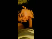Horny teen giving a hot blowjob to her boyfriend 