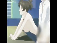 Brunette anime MILF got banged from behind
