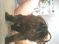 Amateur dog sex with curvy teen