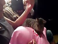 Gay sucking and jacking off a dog