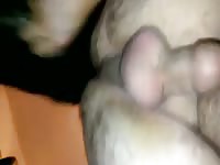 Man using his canine dildo