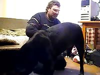Amateur beastiality of dog and gay