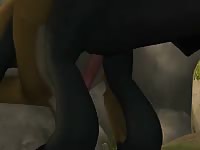 Beastiality hentai of horse and dragon