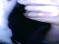 Beastie gal jacking off a dog