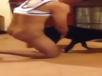 Beastiality lover fucking his dog in the pussy