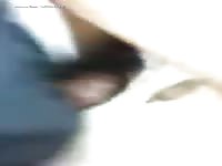 Messy homemade dog sex with man