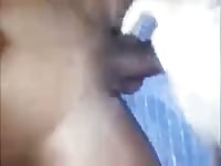 Gay enjoying a hot dog sex