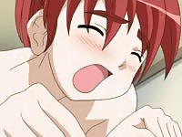 Cute manga girl dripping on cum