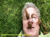 Man getting shit on the face