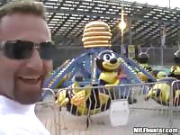 Amateur man goes on a park