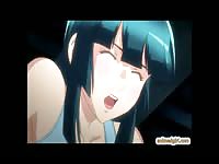 Anime babe gets banged in the forest