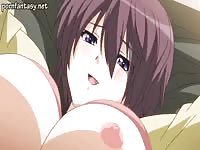 Anime babe on a threesome sex