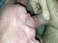 Granny can still suck a huge cock