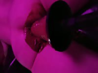 Scat whore shits herself while using her sex toys